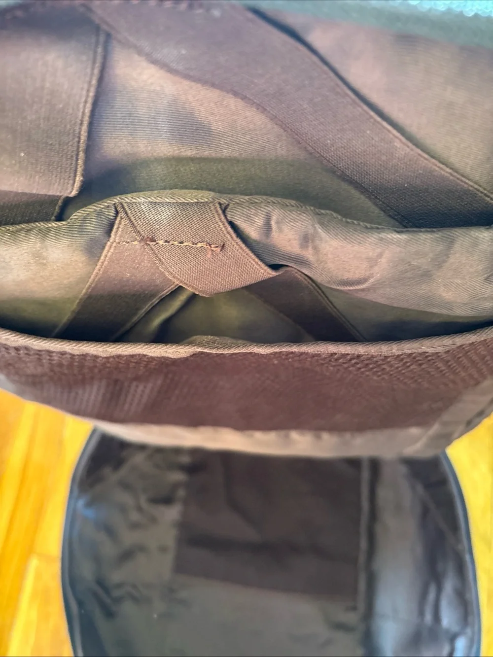 Men's Brown Leather Backpack with Embossed Motorcycle Design